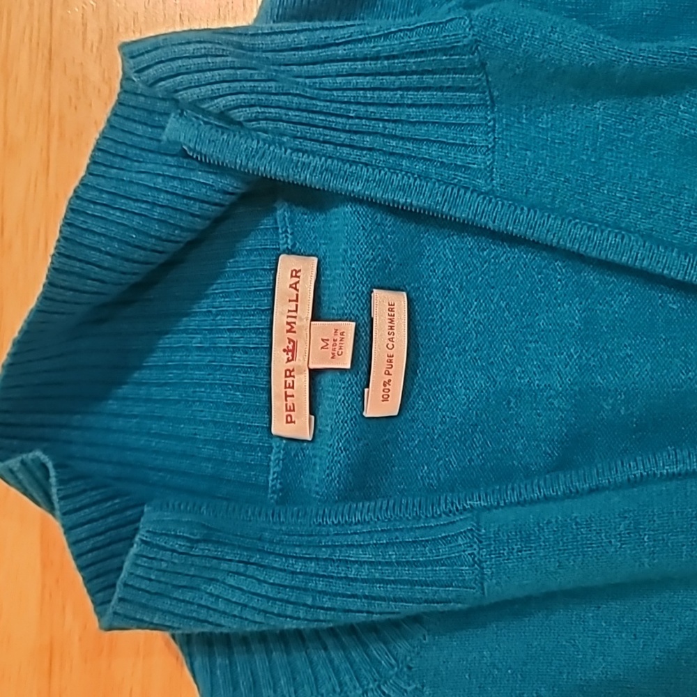 Peter Millar, 100% Cashmere,full zip up sweater